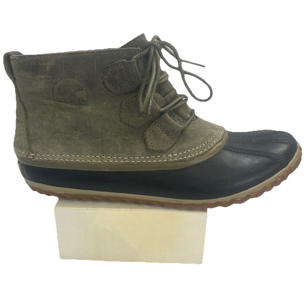 Sorel Out ’N About Waterproof Duck Boots Womens 9 Green Blue Comfort